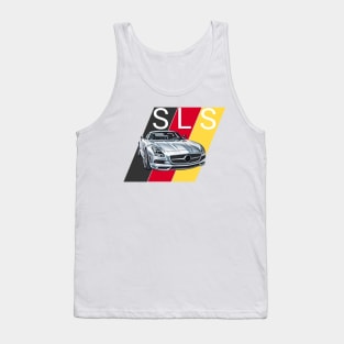 Mercedes Benz SLS victor art with Germany flag Tank Top